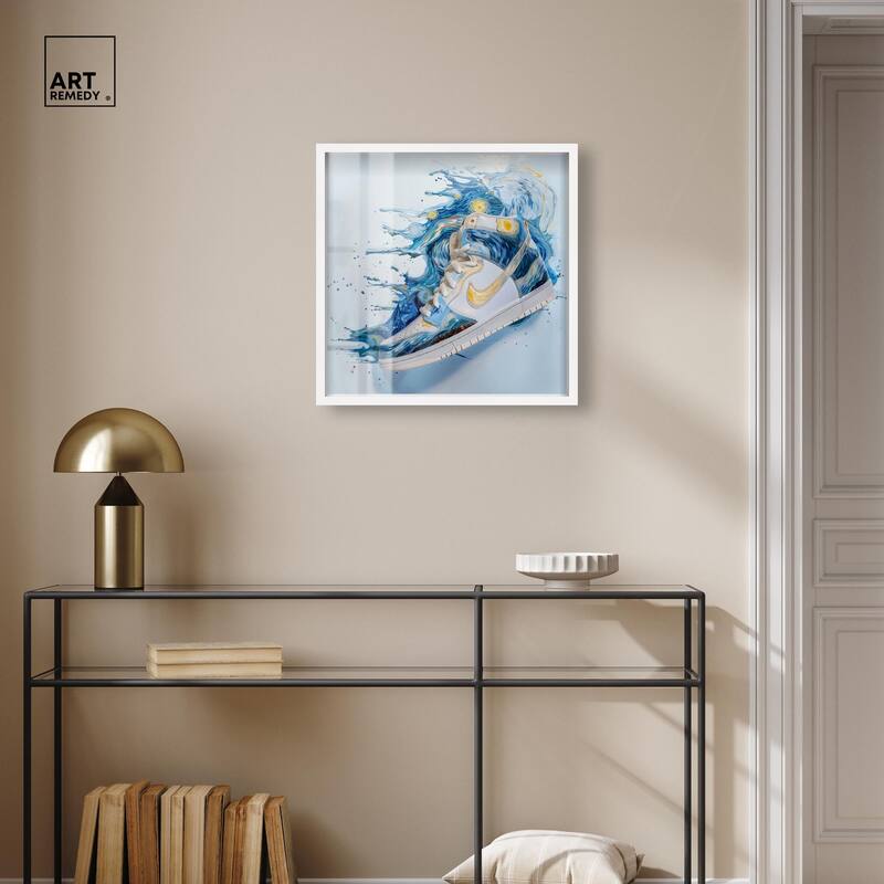Starry Night Sneaker Splash Shadowbox by Art Remedy