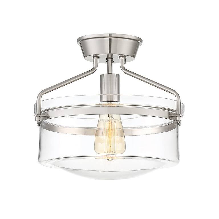 Meridian M60011 Single Light 13" Wide Semi-Flush Bowl Ceiling Fixture