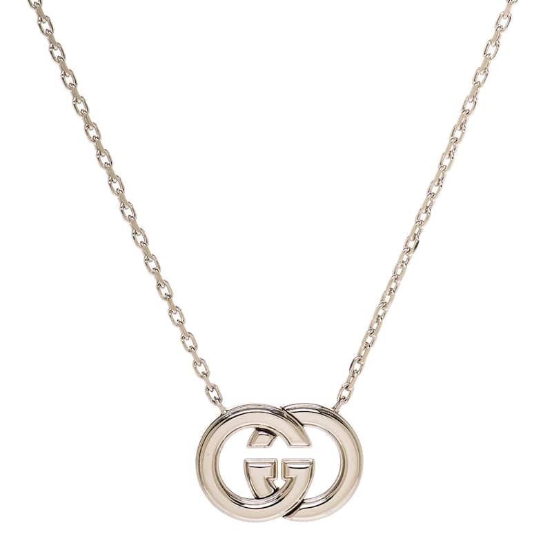 Gucci Interlocking Pendant Necklace - Palladium-tone