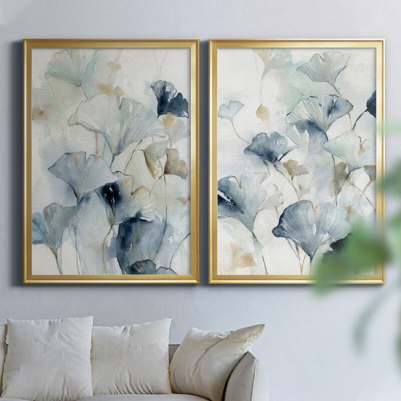 Indigo Ginkgo I Premium Framed Print - Ready to Hang - Multi-Color