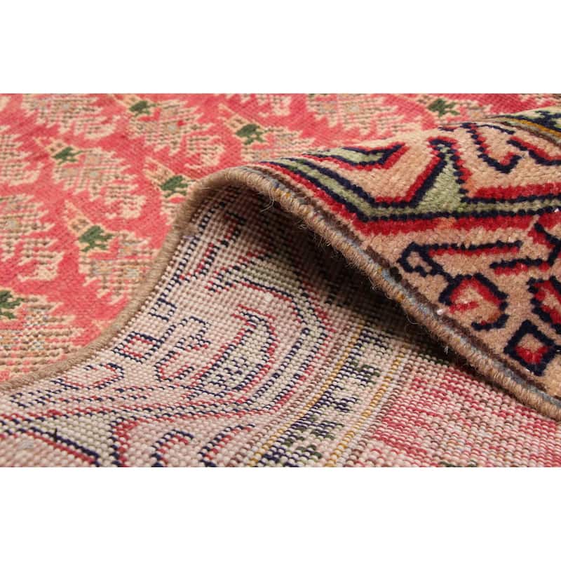 ECARPETGALLERY Hand-knotted Antalya Vintage Red Wool Rug - 2'9 x 12'6