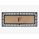 preview thumbnail 53 of 187, Non Slip Coir Low Profile Myla Monogrammed Entry Doormat, 17.7"x47.25" Monogrammed F