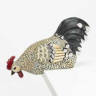 Peering Rooster Figurine