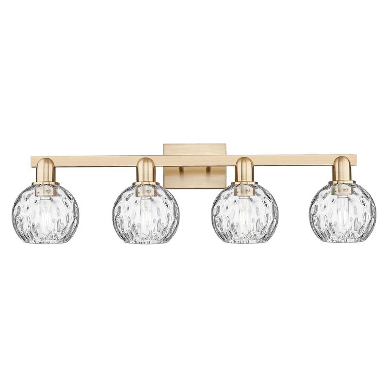 Innovations Lighting Endless Possibilities Arcadia - Athens Water Glass - 4 Light 33" Bath Vanity Light