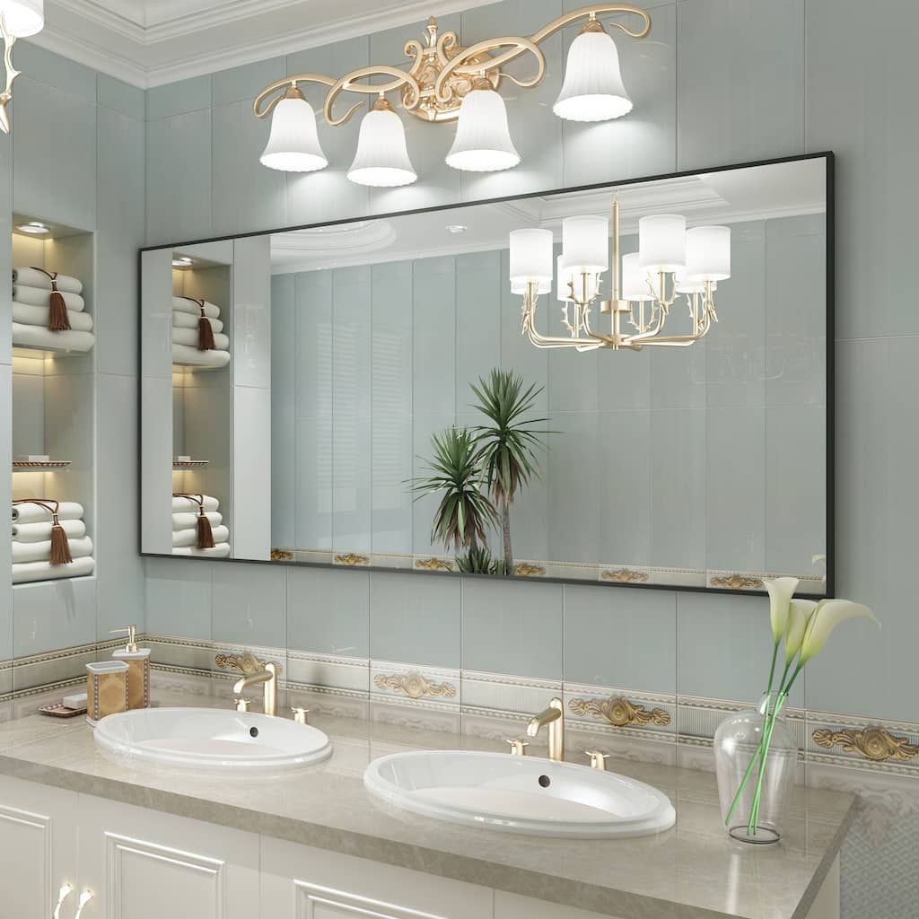 QuivaraView Wall Mounted Aluminum Frame Bathroom Vanity Mirror