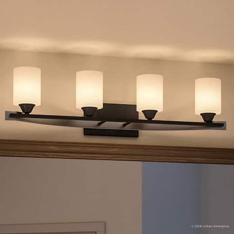 Luxury Mid-Century Modern Bathroom Vanity Light, 7.875"H x 33"W, with Art Deco Style, Charcoal Finish by Urban Ambiance