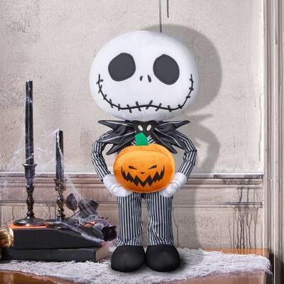 Gemmy Stylized Jack Skellington Halloween Greeter with Jack O' Lantern
