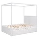 preview thumbnail 31 of 32, Solid Construction,Queen Size Canopy Platform Bed with Twin Size Trundle and Three Storage Drawers