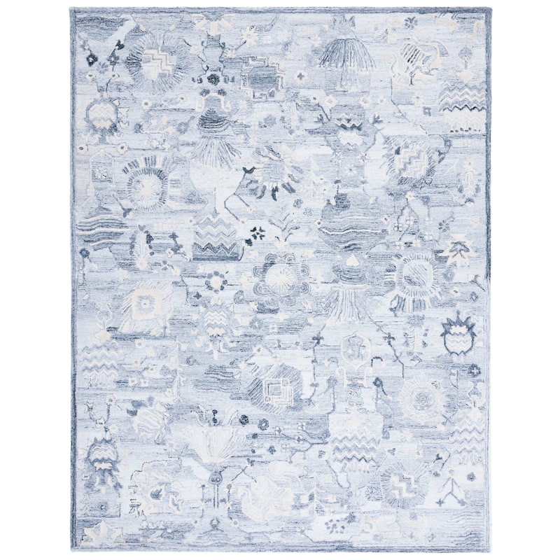 SAFAVIEH Handmade Glamour Adeliya Modern Viscose Rug - 8' x 10' - Ivory/Grey