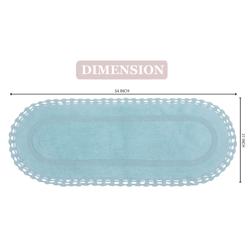 Hampton Contour Rug, Cotton Soft, Water Absorbent, Non Slip U Shape Contour Rug Machine Washable 20"x20" Contour