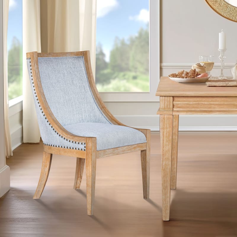 Martha Stewart Elmcrest Upholstered Dining Chair with Nailhead Trim