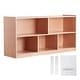 preview thumbnail 1 of 9, Natural Wooden 5-Compartment Cubby Storage Shelf Cabinet Perfect for Kids Room - 48” × 13” × 24”