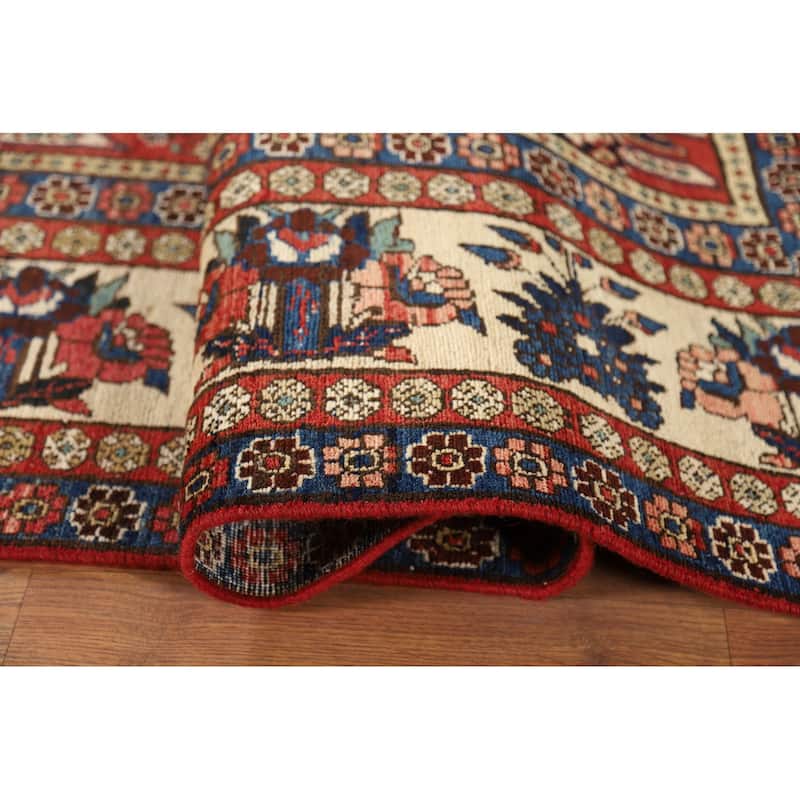 All-Over Bakhtiari Vintage Persian Area Rug Hand-Knotted Wool Carpet - 8'9" x 12'11"