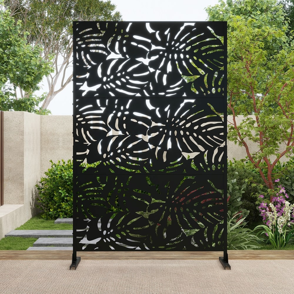 Privacy Screen Outdoor Free Standing Outdoor Screen Panel - 72"H x 47"W
