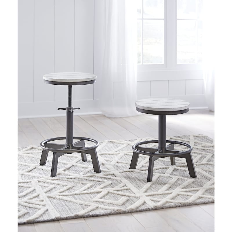 Ashley Furniture Torjin Swivel Stool (Set of 2) - 19"W x 19"D x 24"H