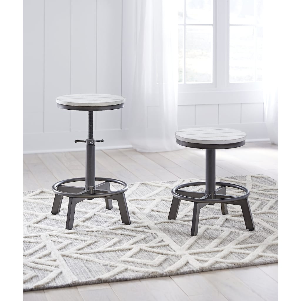 Ashley Furniture Torjin Swivel Stool (Set of 2) - 19"W x 19"D x 24"H