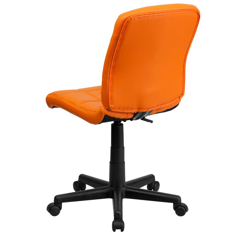 Mid-Back Quilted Vinyl Swivel Task Office Chair