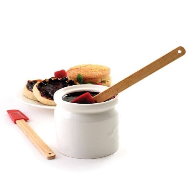 Norpro 2-piece Mini Wood Handle Silicone Kitchen Spatula & Scoop Set