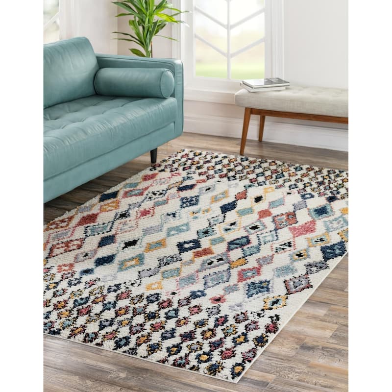 Contemporary Zaire Collection Area Rug - Multi - 5'x8'