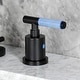 preview thumbnail 36 of 34, Kingston Brass Synchronous Two-Handle 3-Hole Deck Mount Widespread Bathroom Faucet with Brass Pop-Up Drain