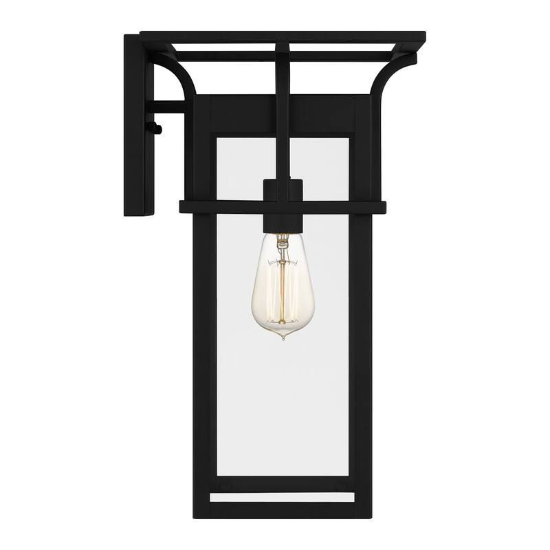 Markley 1-Light Earth Black Outdoor Wall Lantern