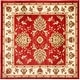 preview thumbnail 77 of 133, SAFAVIEH Lyndhurst Hermanda Traditional Oriental Rug 6'7" Square - Red/Ivory - Square