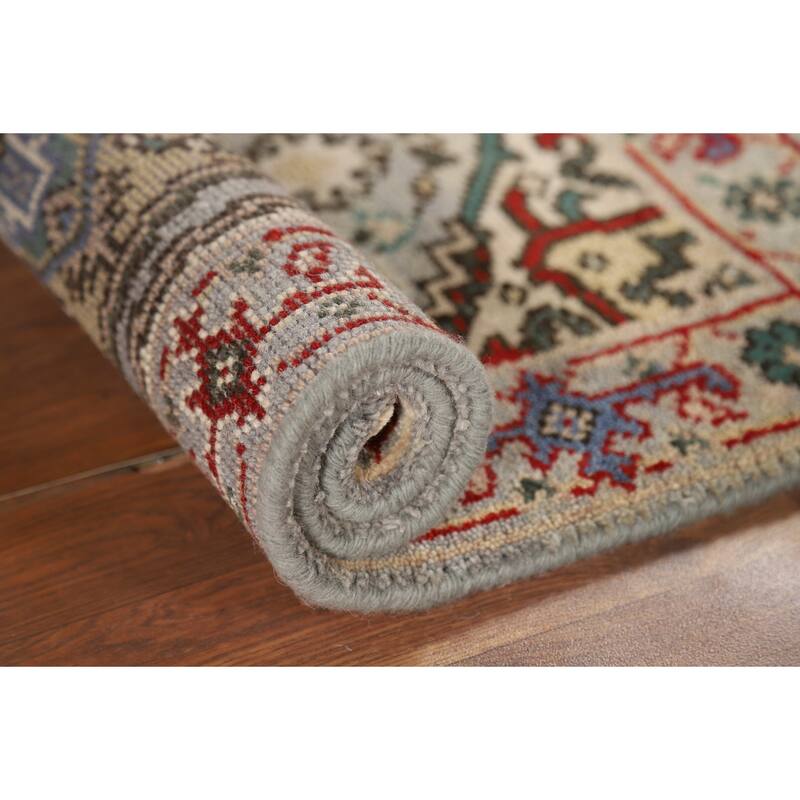 Gray Heriz Serapi Indian Foyer Rug Hand-Knotted Wool Carpet - 2'0" x 3'0"