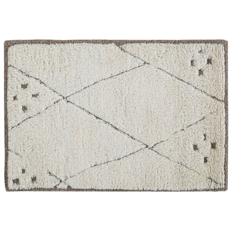 Terra by Obeetee Adab Morrocan Lines Brown Rug - Straw Stripe - 2' x 3'