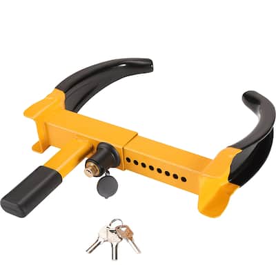 Wheel Lock for ATV RV SUV Car Golf Cart Boats Motorcycles, with 6 Keys - 7.1 to 10.6 inches