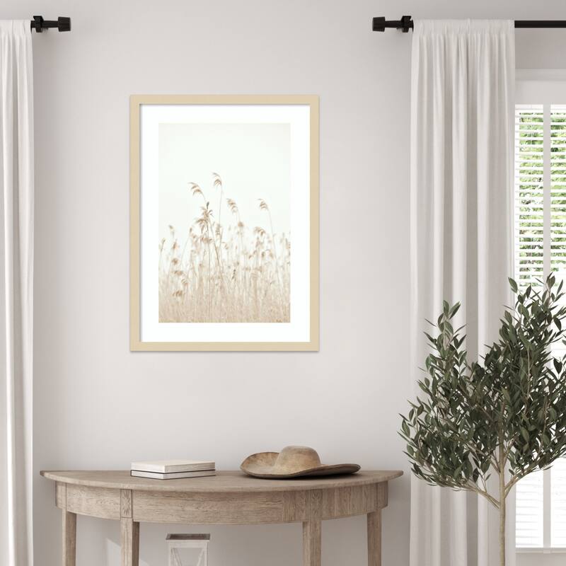 Winter reed by Christina Sillen Wood Framed Wall Art Print