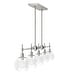 preview thumbnail 8 of 14, Hunter Xidane 5 Light Linear Chandelier - Dining Room, Kitchen Island - Contemporary, Transitional, Mid-Century Modern - 5-Light