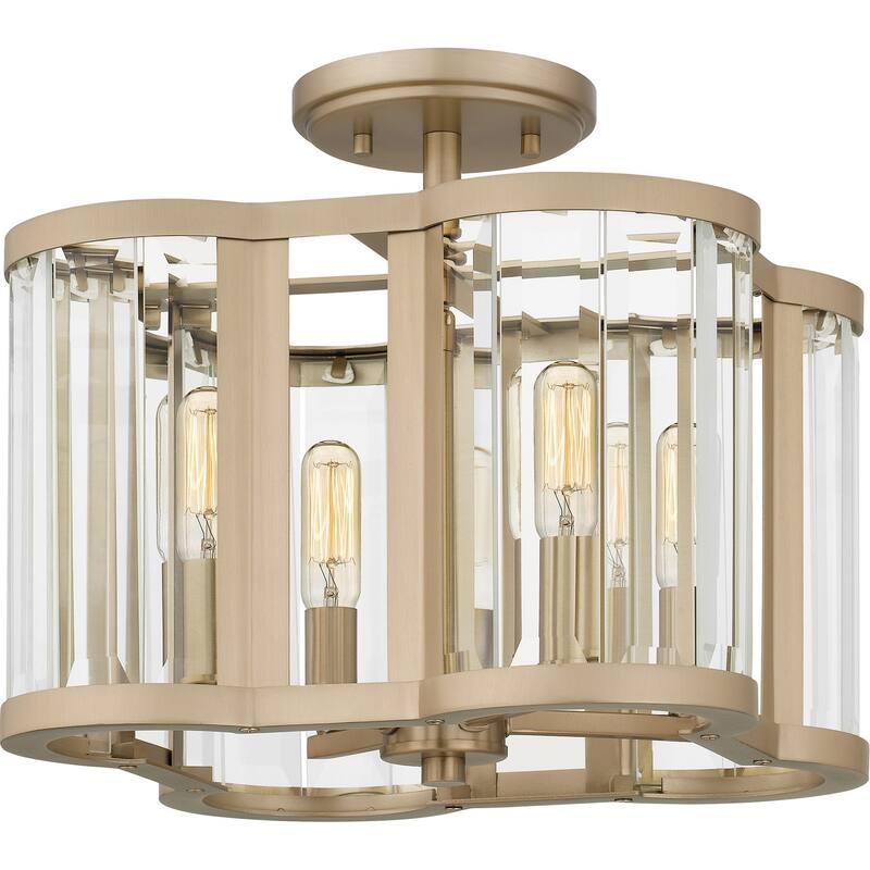 Quoizel Semi-Flush Mount 4-Light Semi-Flush Mount in Bronze Gold