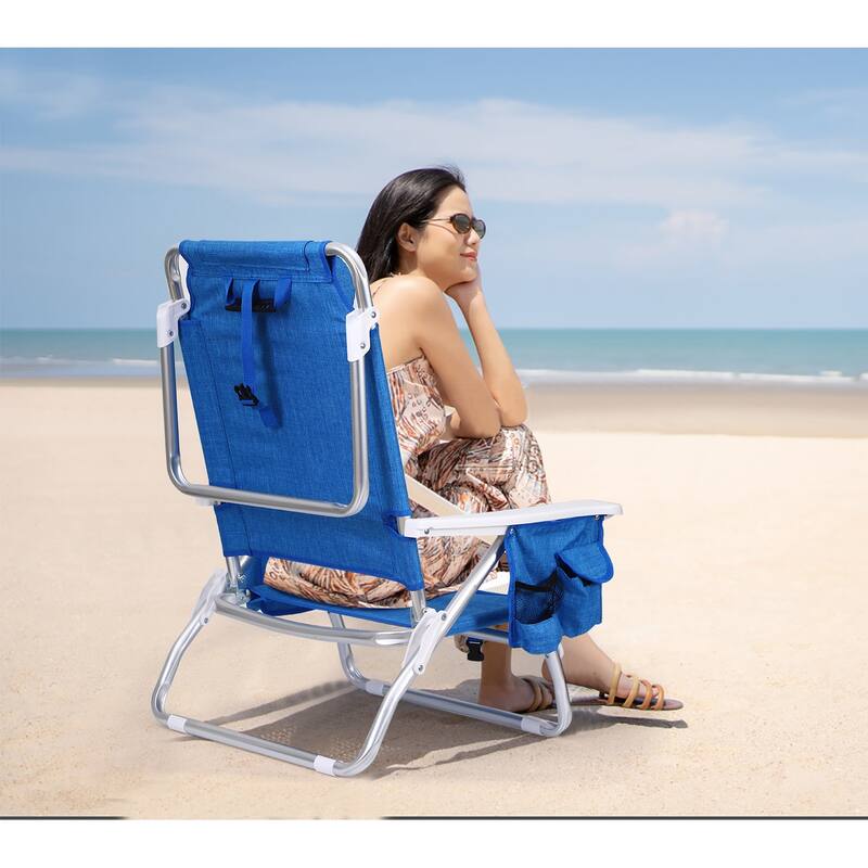 Backpack Beach Chair with Cooler and Umbrella, Cup Holder Outdoor, Ideal for Camping, BBQs, Travel, and Picnics