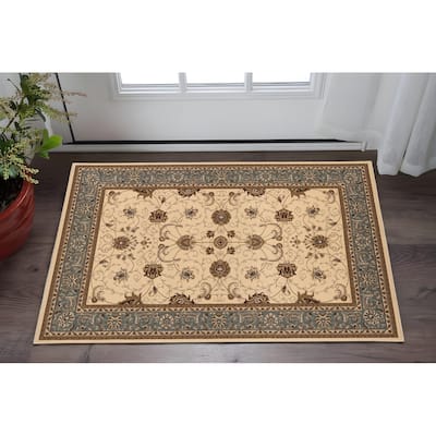 HomeRoots Oriental Traditional Rectangle Area Rug - 36 in. x 27 in. x 0.35 in.