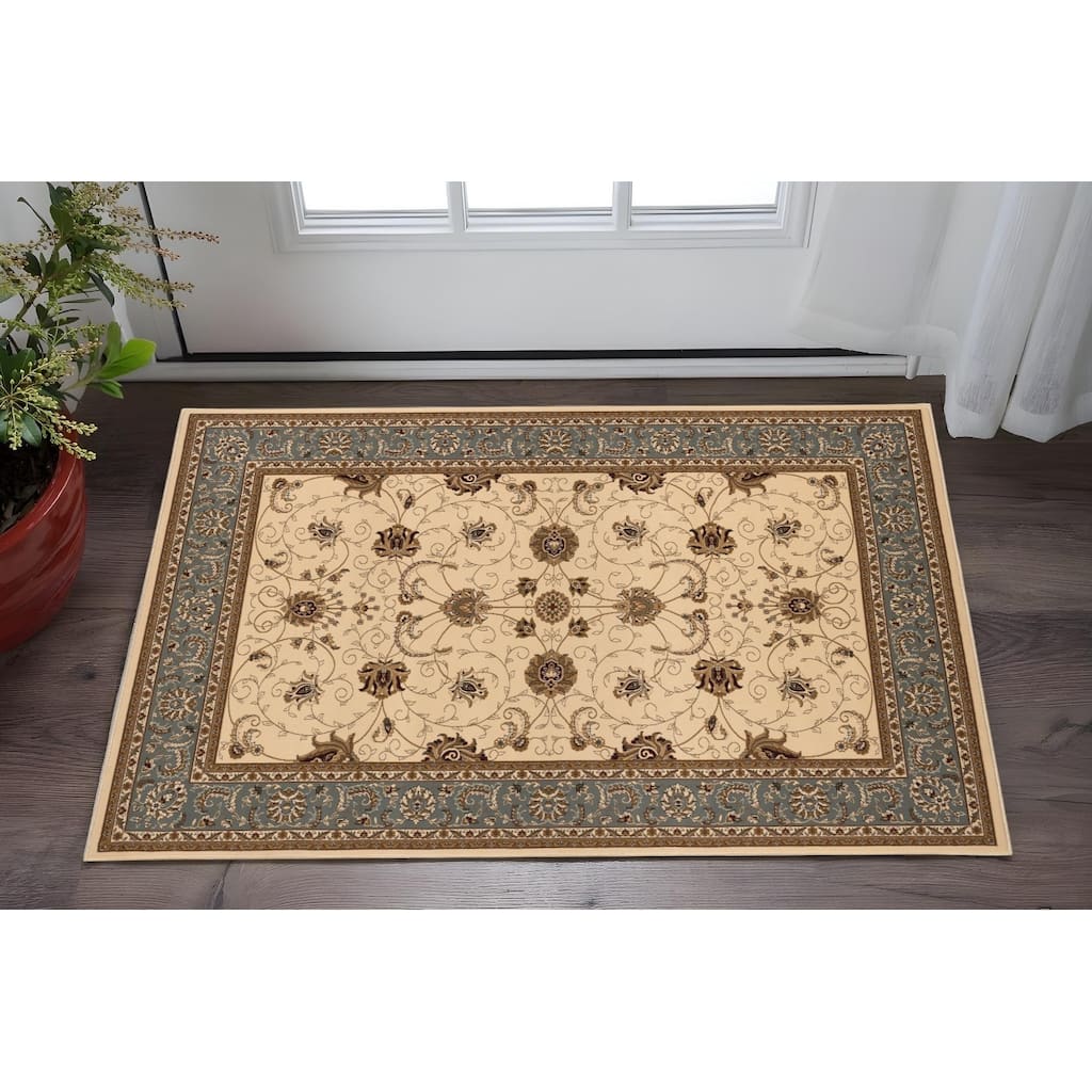 HomeRoots Oriental Traditional Rectangle Area Rug - 36 in. x 27 in. x 0.35 in.
