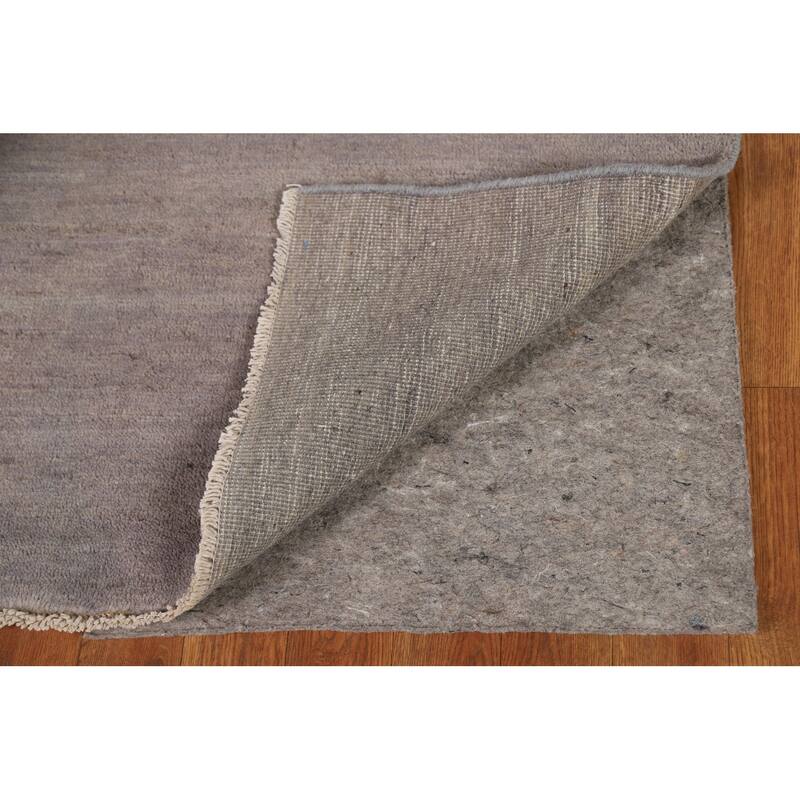 Hand Knotted Oriental 100% Wool Carpet Modern Modern Greys & Charcoal Gabbeh Area Rug - 4' 0'' X 2' 7''