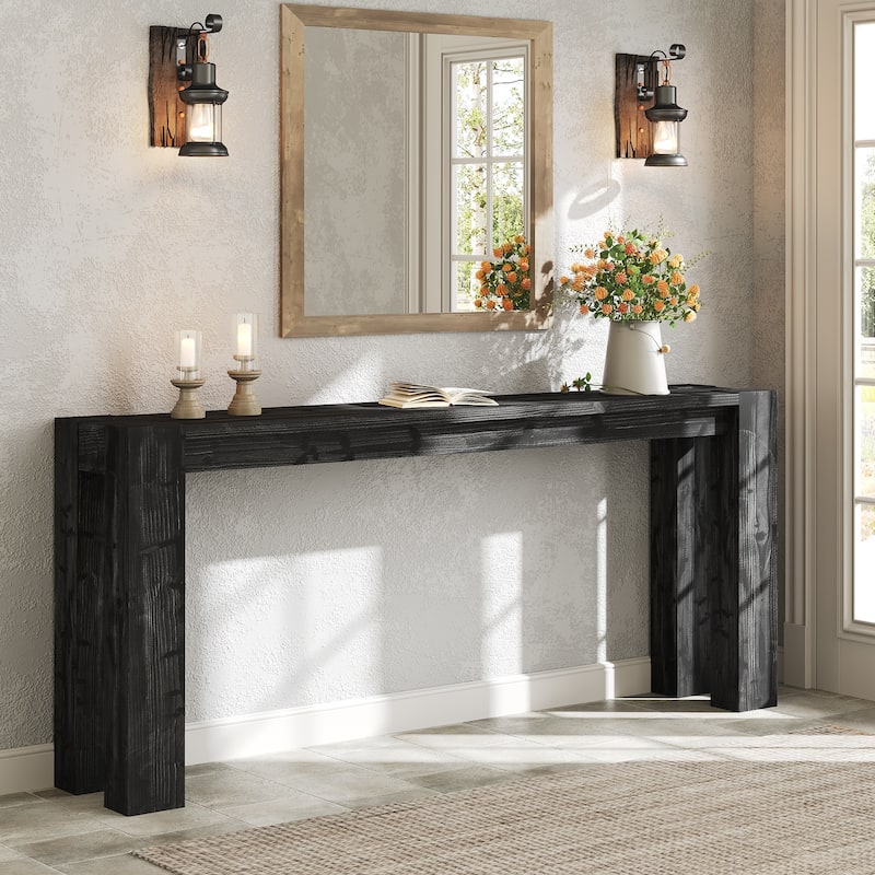 Solid Wood Console Table for Entryway, 70.9 Inch Extra Long Sofa Table