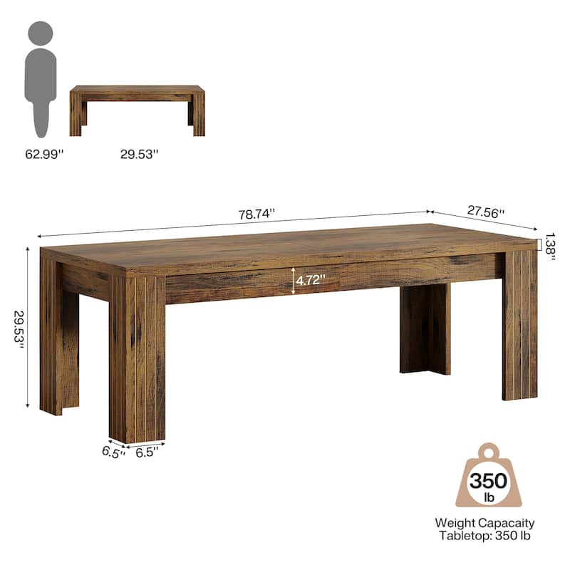 78.7-Inch Extra Long Computer Desk for 2 Person