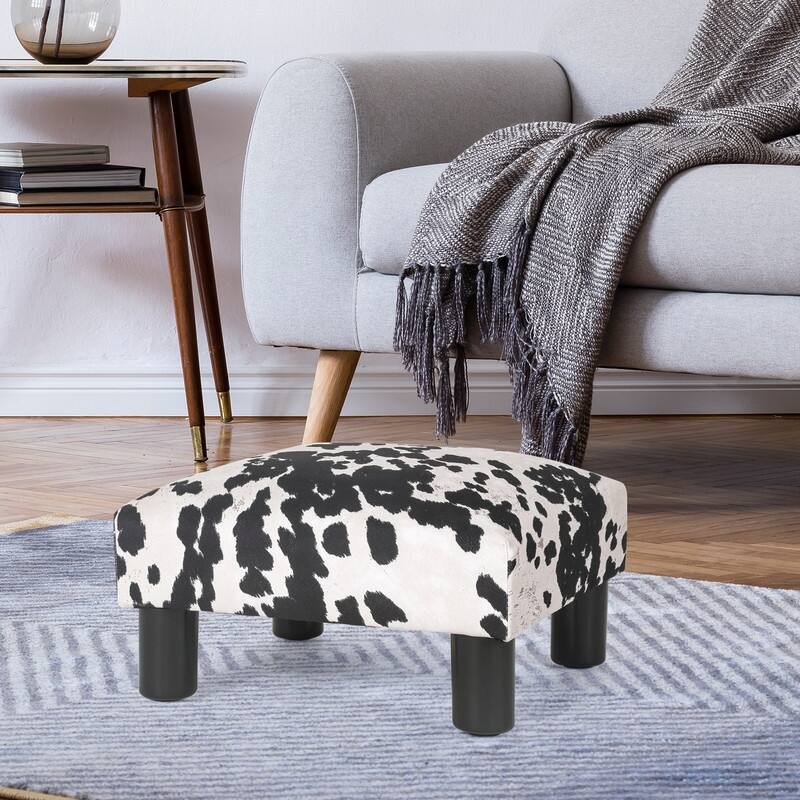 Adeco 15'' Small Ottoman Upholstered Foot Rest