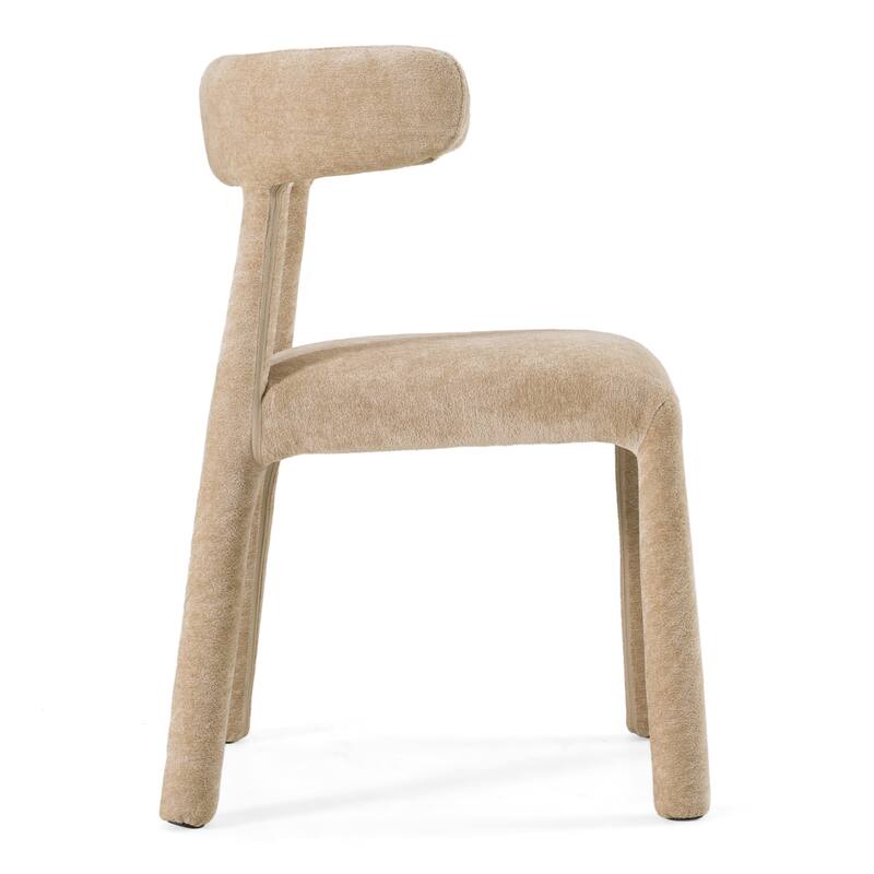 Modrest Homan Modern Beige Velvet Dining Chair