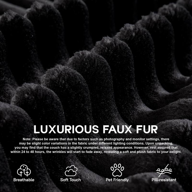 OVIOS All-Foam Cloud L-Shaped Lounger Sofa​ ​​With Ottoman​