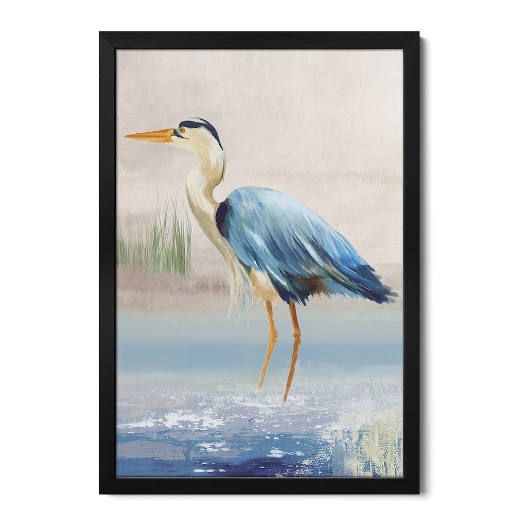 Heron On The Beach II Premium Framed Poster by Aimee Wilson
