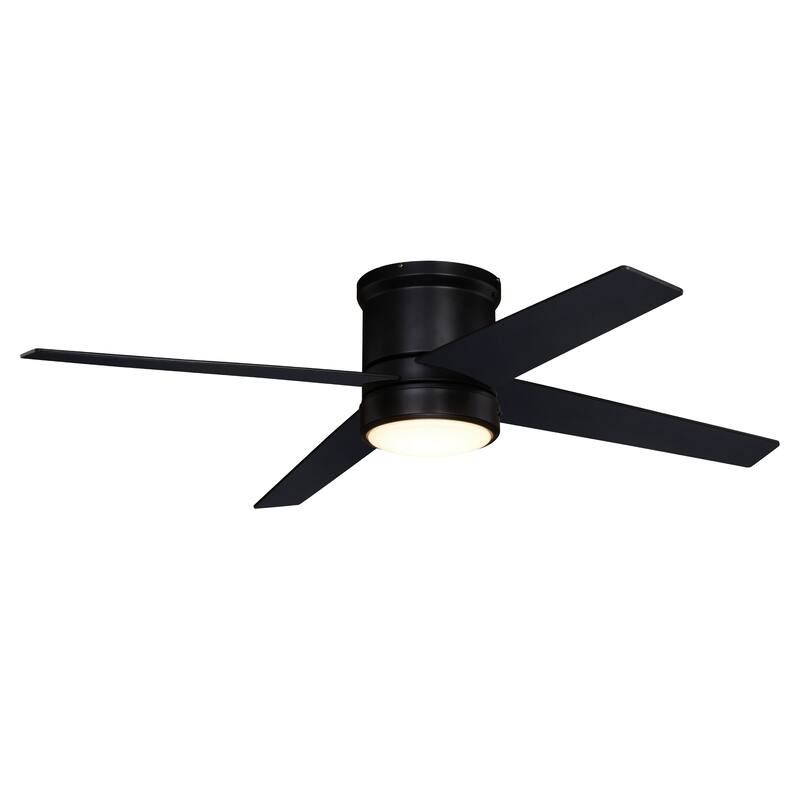 Erie Flush Mount Ceiling Fan with LED Light Kit and Remote