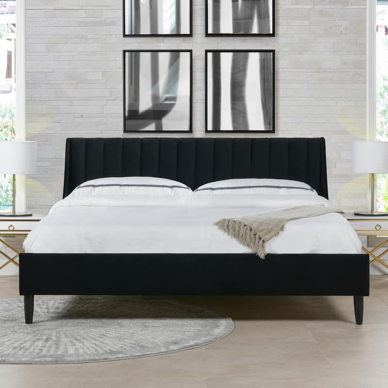 Aspen Vertical Tufted Upholstered Platform Bed