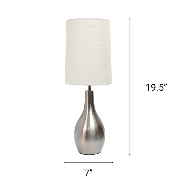 Hourglass LED Table Lamp with Drum Shade - 19.5" - Brushed Nickel