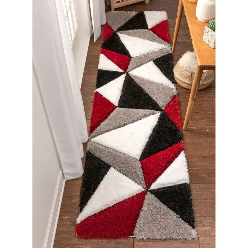 Well Woven San Francisco Venice Geometric Shag Area Rug