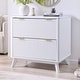 preview thumbnail 19 of 20, Modern Fluted 2 Drawer Lateral File Cabinet, Office Storage Cabinet White