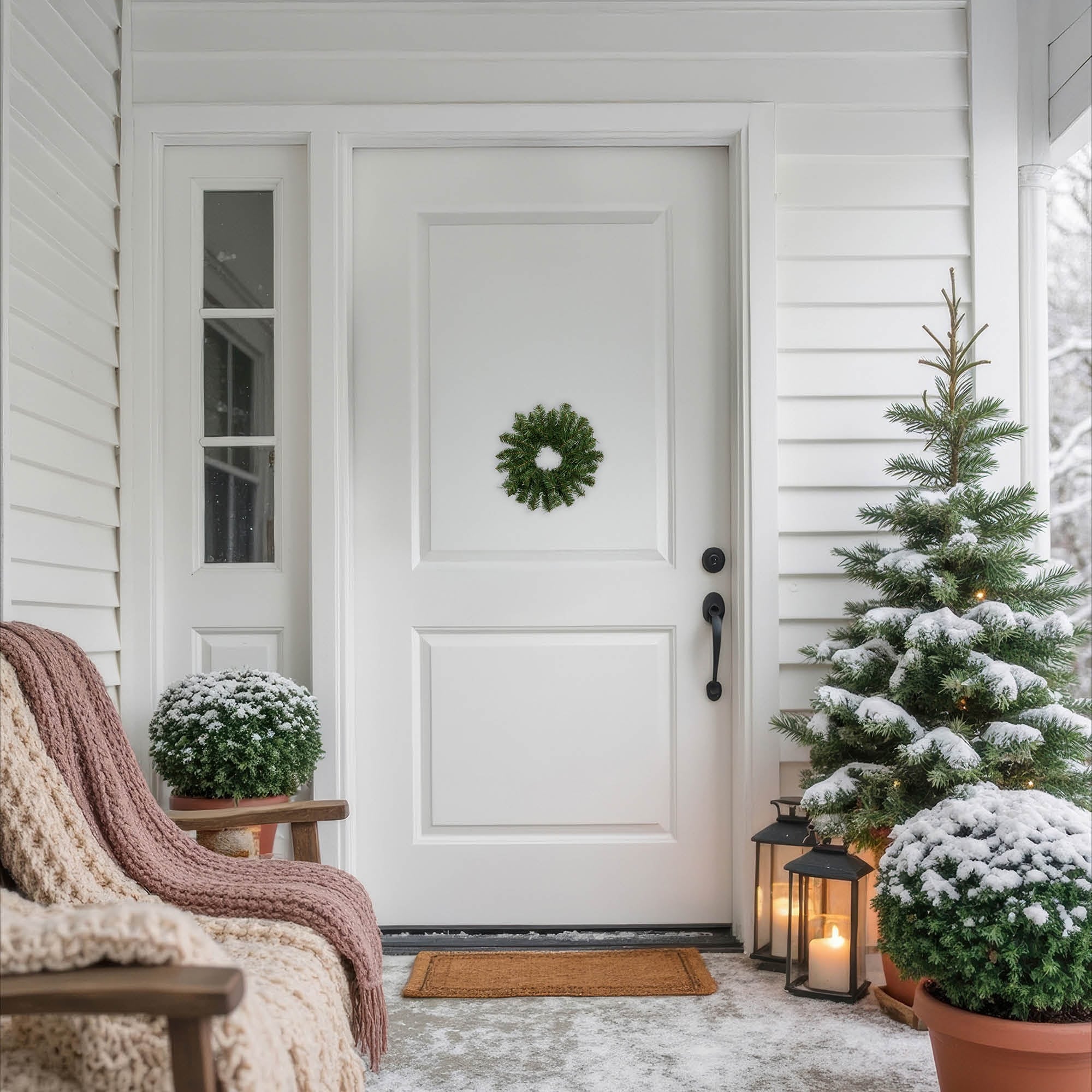 Deluxe Dorchester Pine Small Artificial Christmas Wreath - 12" - Unlit