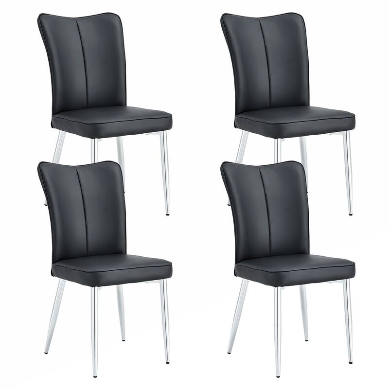 4PCS Metal Dining Chairs With Metal Legs