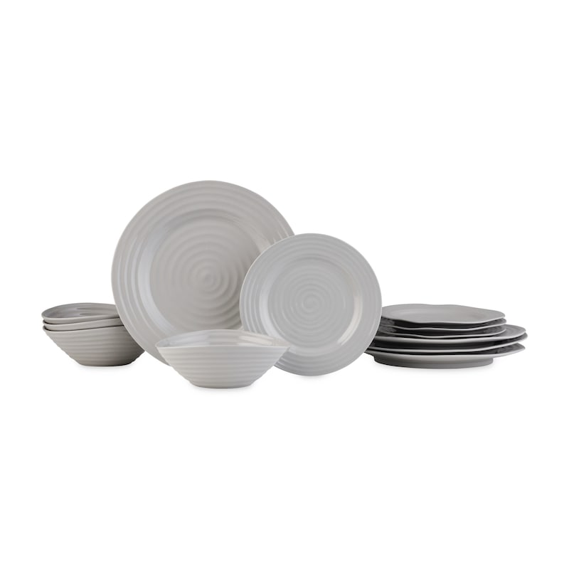 Portmeirion Home Stella Set 16 Pezzi – Servizio Da Tavola In Porcellana, Lavabile In Lavastoviglie E Microonde, Piatti E Ciotole, Design Moderno
